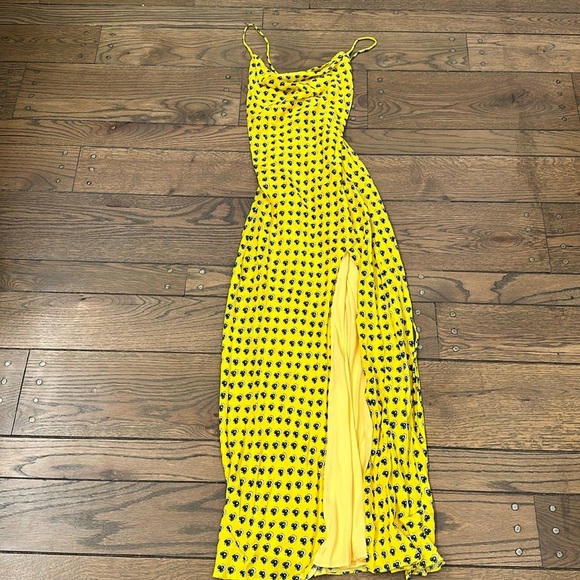 NWT Staud Bellamy Lace Up Back Floral Dress Soleil Calico - Picture 2 of 8